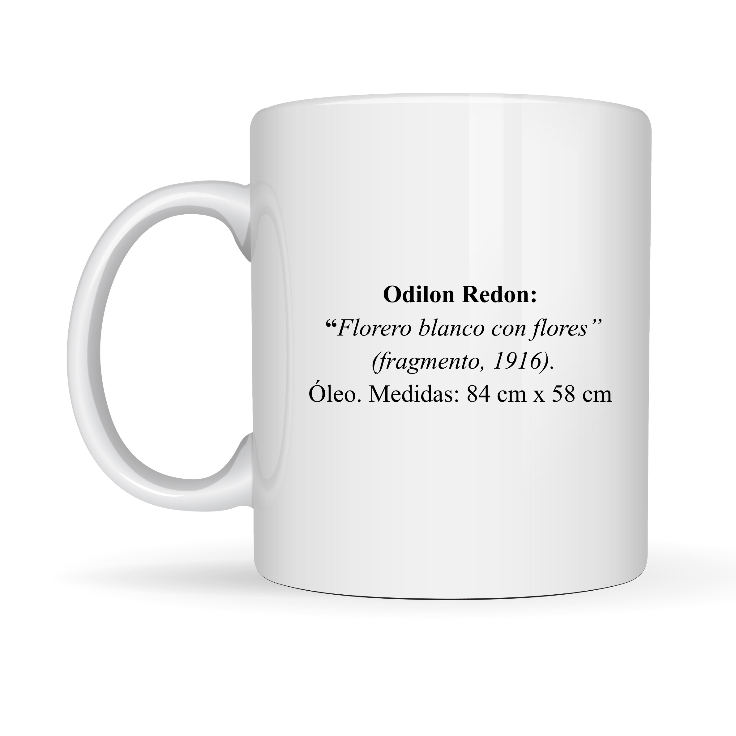 Taza Florero Blanco con Flores