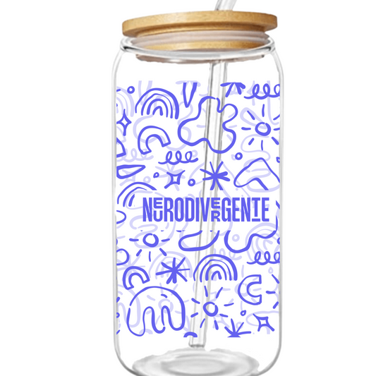 VASO DE VIDRIO NEURODIVERGENTE