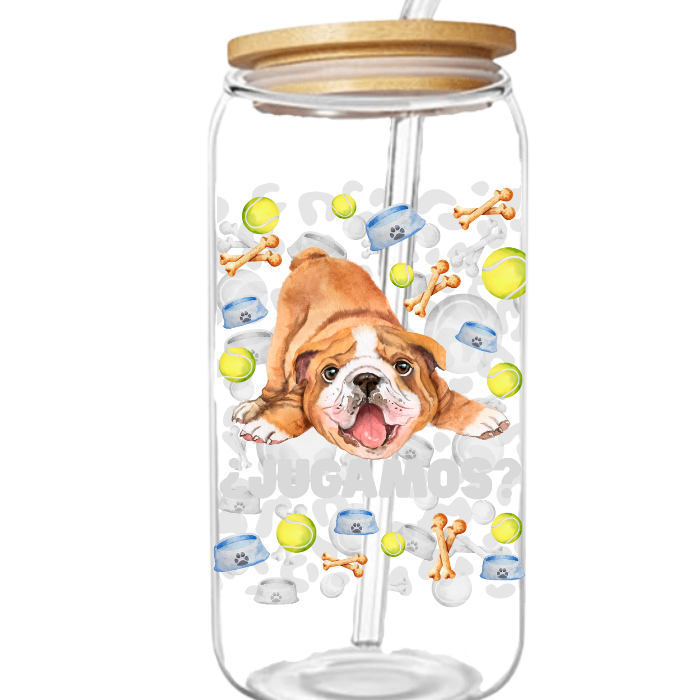 Vaso de Vidrio Bulldog