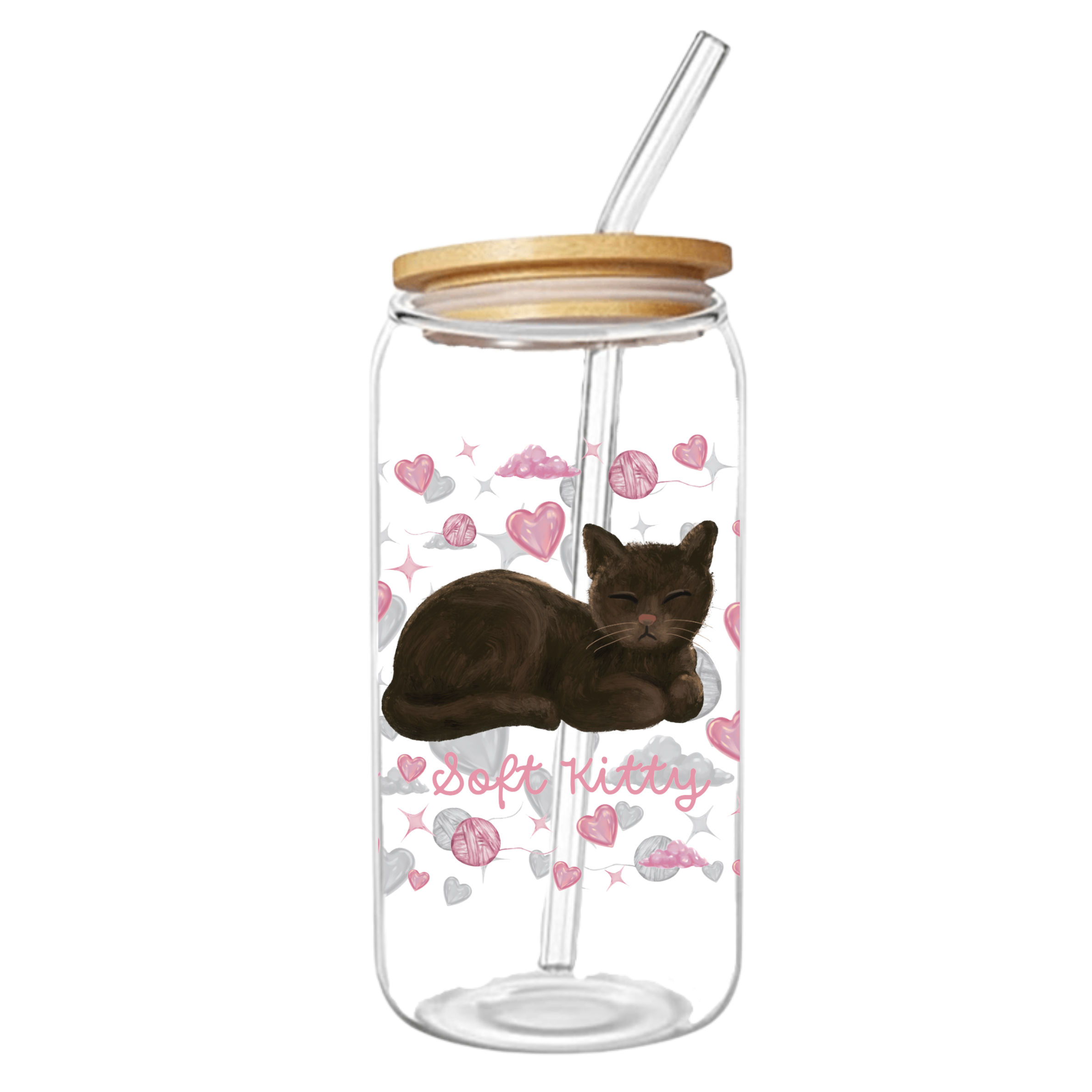 Vaso de Vidrio Soft Kitty