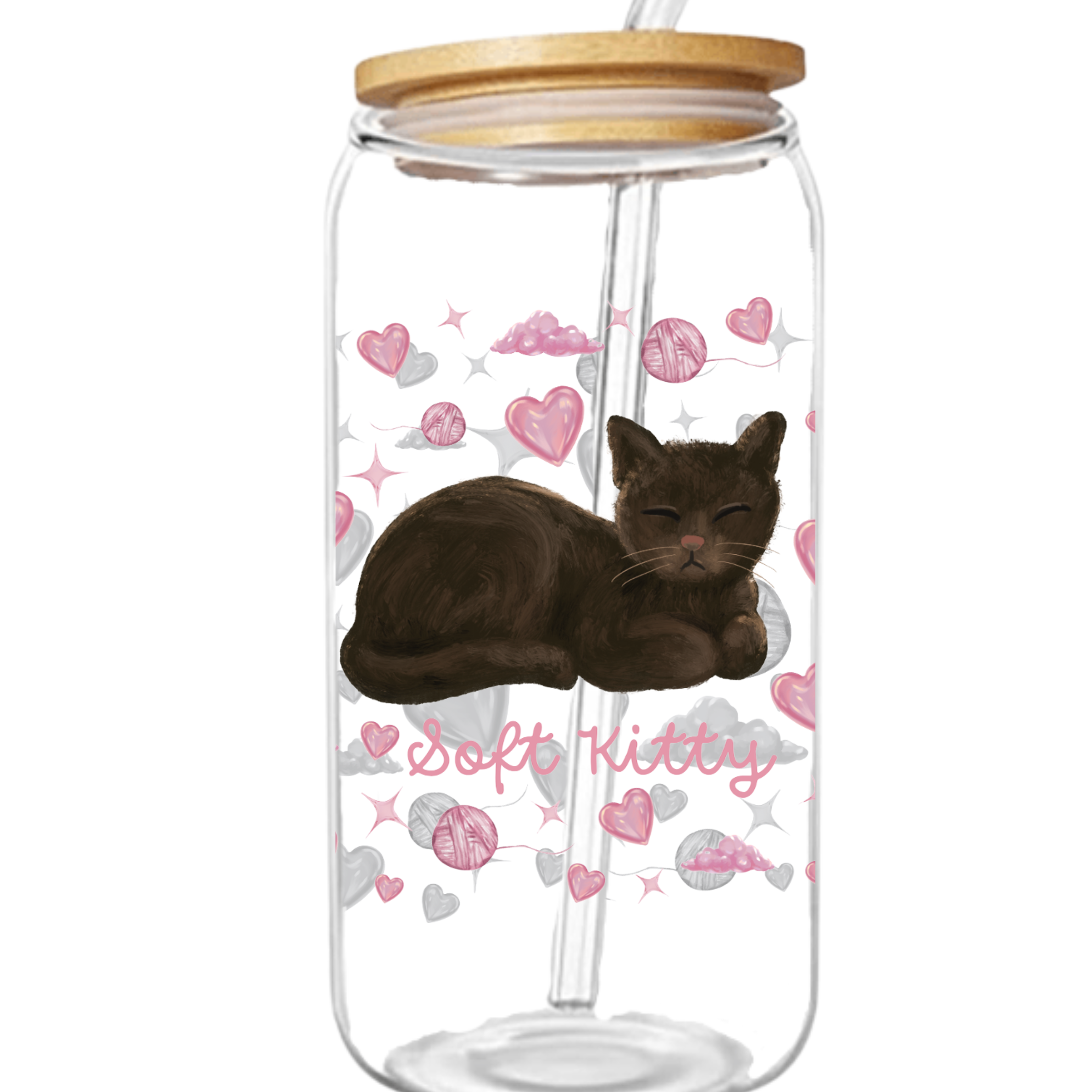 Vaso de Vidrio Soft Kitty