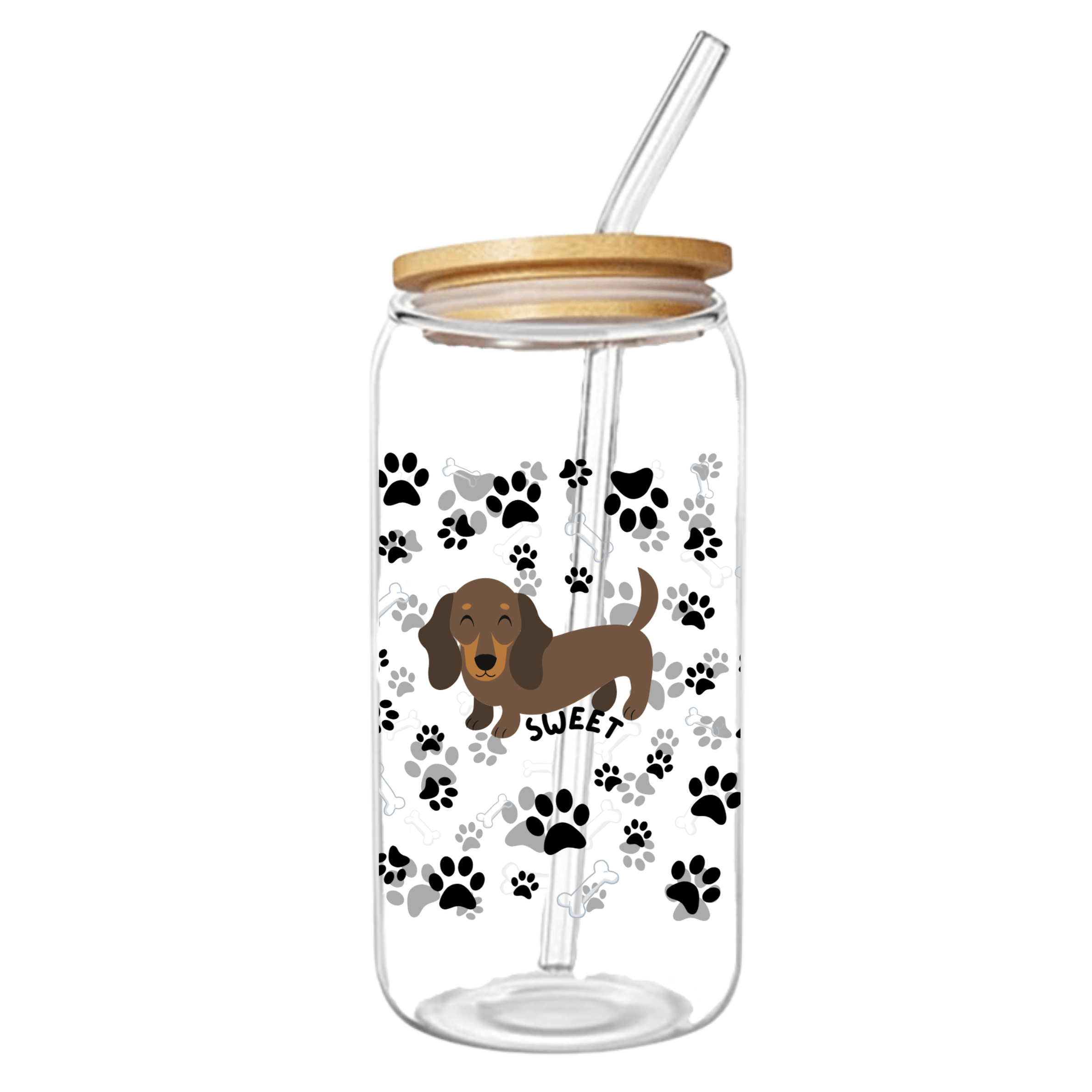 Vaso de Vidrio Dachshund Sweet